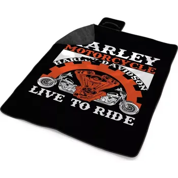 deka Sablio Plážová deka Harley-Davidson Live to ride: 200x140 cm