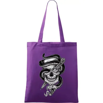Lebka hadi - Taška bavlněná - 42 x 38 cm ( Fialová )