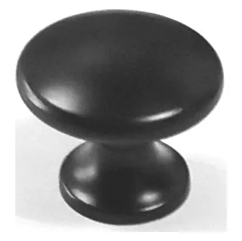 Nábytkové kování 770300 knopka 30mm černá (Kulatá kovová knopka o průměru 30mm v matné nebo lesklé černé barvě. Diskrétní a moderní vzhled pro tmavý nebo kontrastní nábytek.)