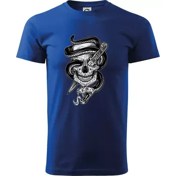 Lebka hadi - Triko extra velké (5-8XL) - 7XL ( Královská modrá )