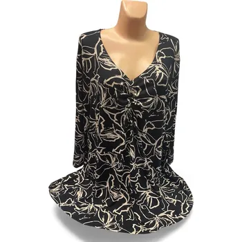 Dámská tunika Černá halenka DUKRA, Barva Černá, Velikost 38 - na zakázku, Materiál 96% Viskoza 4% Lycra