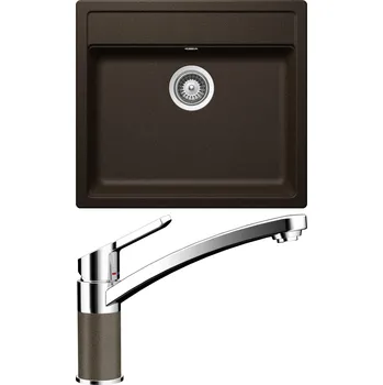 Granitový dřez Set Schock S10-3 (dřez Mono N-100 Bronze + baterie SC-90 Bronze)