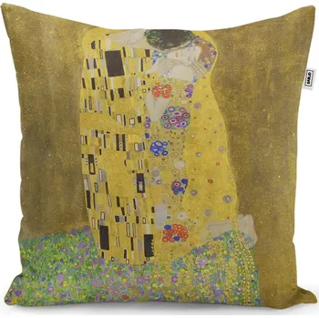 Polštář Sablio Polštář Polibek - Gustav Klimt - 40x40 cm