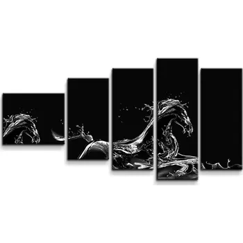 Obraz Sablio Obraz - 5-dílný Vodní kůň - 100x60 cm