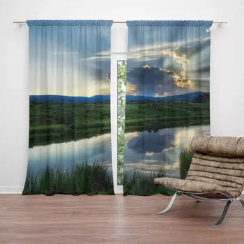 Závěs Sablio Závěs Mrak nad řekou: 2ks 140x250cm