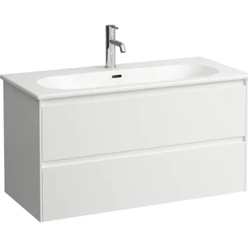 Umyvadlo LAUFEN LUA - umyvadlo slim se skříňkou Lani 1000 mm, se 2 zásuvkami (H860088) Barva: Divoký dub, Provedení: 2 otvory pro baterii