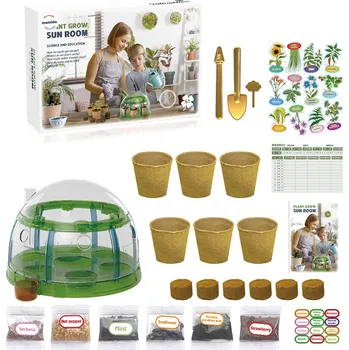 kreativní sada Mamido Dětská sada pro pěstování rostlin - skleník, semínka a příslušenství