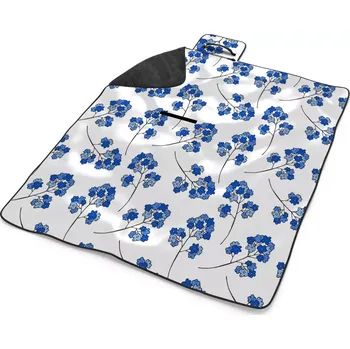 deka Sablio Plážová deka Modré kvítí : 200x140 cm