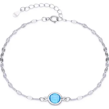 Náramek NUBIS® Stříbrný náramek s tyrkysovým kamenem - NB-1316