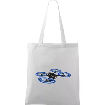 Dron letící - Taška bavlněná - 42 x 38 cm ( Bílá )
