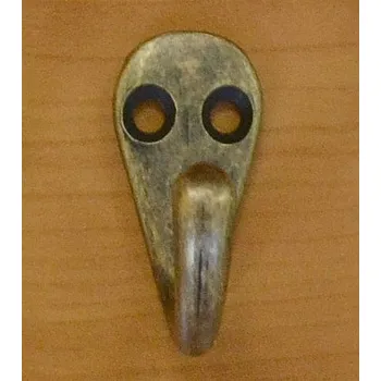 Věšák 62711 háček H1k staromosaz (Nástěnný háček v povrchu mosaz. Jednoduchý a funkční doplněk do interiéru.)