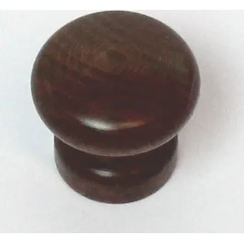 Nábytkové kování 47008 úchytka buk hnědá 30x29mm (Malá dřevěná úchytka z hnědého buku. Rozměry 30x29mm, tmavší odstín dřeva pro kontrastní nebo teplé interiéry.)