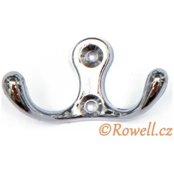 Věšák H2C háček Dvojháček - stříbrný (Nástěnný dvojháček. Jednoduchý a funkční doplněk do interiéru.)