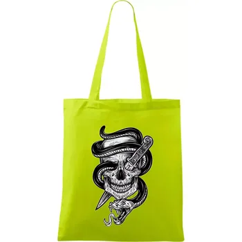 Lebka hadi - Taška bavlněná - 42 x 38 cm ( Limetková )