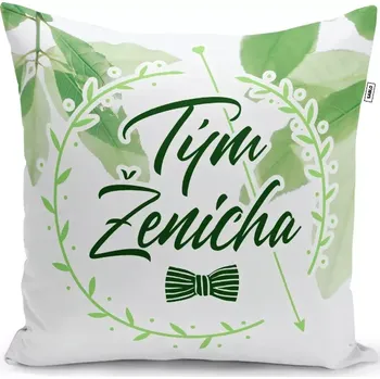 Polštář Sablio Polštář Tým ženicha motýlek: 40x40 cm