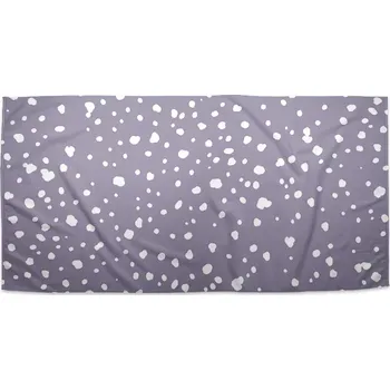 Sablio Ručník Bílé flíčky na fialové - 30x50 cm