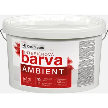 barva na zeď Den Braven Interiérová barva AMBIENT bílá Varianta: Interiérová barva AMBIENT 30 kg kbelík 30 kg bílá - bělost min. 88%