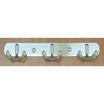 Věšák 62747 dvojháček CLAUDIA 3xdvojháček chrom (Nástěnný dvojháček v povrchu chrom. Jednoduchý a funkční doplněk do interiéru.)