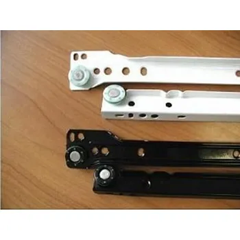 Nábytkové kování 54003 zásuv.pojezd 350mm bílý (Bílý výsuvný mechanismus (pojezd) pro zásuvky o délce 350mm. Hladký chod, snadná instalace, vhodný do bílého nábytku.)