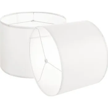 Stínidlo VEVOR Sada 2 stínidel na bubnovou lampu , horní část 33 cm x spodní část 33 cm x výška 25 cm, střední lněné stínidlo na bubnovou lampu, náhradní stínidlo pro stolní lampy, stojací lampy a závěsná svítidla, snadná montáž (světle bílá)