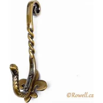 Věšák V3. Věšák - staromosaz (Nástěnný věšák v povrchu mosaz. Praktický doplněk do interiéru.)