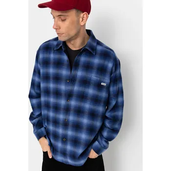 Pánská košile Polar Skate Mitchell Shadow Check (blue) XL, modrá
