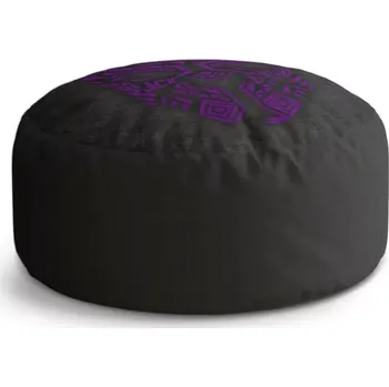 Taburet Sablio Taburet Circle BLACK PANTHER wakanda forever Fialový: 38x48 cm
