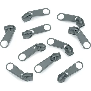 Zip Jezdec ke spirálovým zipům No 5 pro metráž typu POL, střední, 316 šedá neutrální