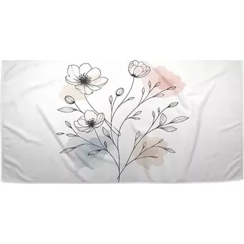 Osuška Sablio Ručník Květinová linie - 50x100 cm