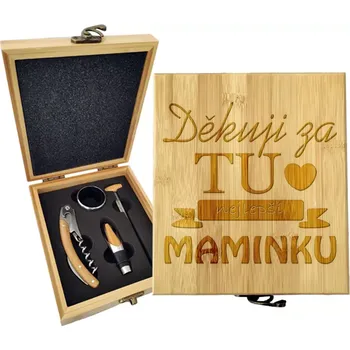 Víno Sablio Dárková sada na víno Děkuju za tu nejlepší maminku: 147×168×49 mm