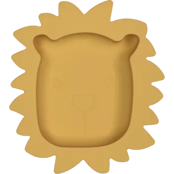 Talíř TRYCO Silikonový talířek Lion, Honey Gold