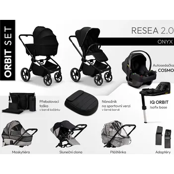 Kočárek Moon Kombinovaný Kočárek Resea 2.0 Maxi set Orbit- ONYX