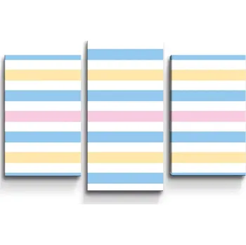 Obraz Sablio Obraz - 3-dílný Barevné pruhy - 75x50 cm