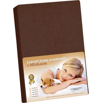 Prostěradlo Jersey LUX Hnědá - 100x200 cm BX1000085