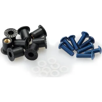 Šrouby PUIG SCREEN 0957A modrá M5 (8ks s matkami)