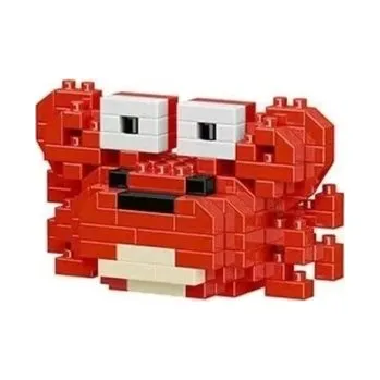 ostatní stavebnice Originální mini stavebnice Krab 6 x 3 x 3,5 cm Oceánský podmořský svět Částicové bloky Kreativní vzdělávací zvířecí model Kompatibilní malá stavebnice