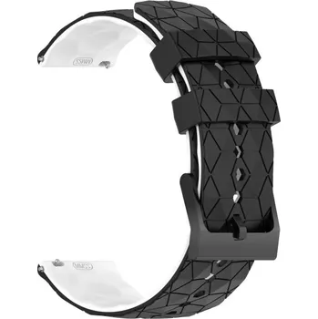 Silikonový řemínek 22 mm pro Samsung Galaxy Watch 3 45 mm Watch 46 mm Gear S3 Huawei Watch GT4 46 mm GT 46/42 mm GT3 Pro 46 mm Amazfit GTR 47 mm černo-bílá