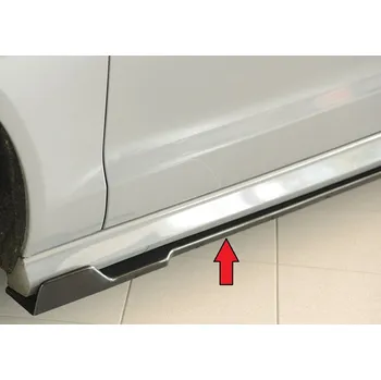 PC tuning Rieger spoiler pod boční práh (2 dílný) mont. strana levá pro Audi A6 4G, C7 sedan, 11/10-08/14, plast ABS lakovaný do černé lesklé barvy