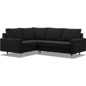 Sedací souprava Rohová rozkládací sedačka BLANK Comfort levá, černá