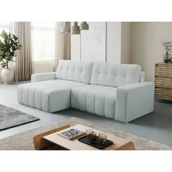 Sedací souprava Rohová rozkládací sedací souprava WAPATO - světlá šedá