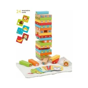 Dřevěná hračka Lucy & Leo „Hádej, kdo“ - dětská dřevěná hra Jenga (Jenga „Hádej, kdo“ Lucy & Leo)