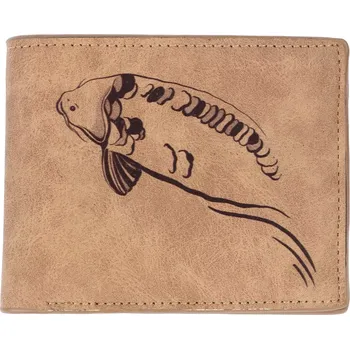 Peněženka Giants fishing Peněženka hnědá plavající kapr Brown Wallet Swimming Carp
