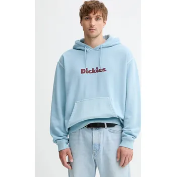 Pánská mikina Mikina Dickies pánská, modrá barva, s kapucí, s potiskem, DK0A87NP 05X, vel. XL