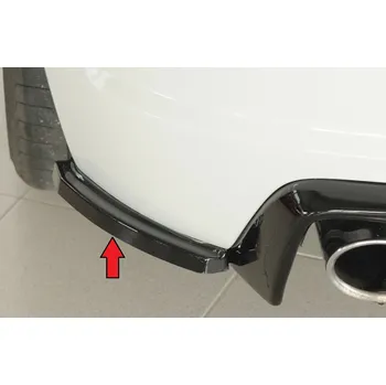 Nárazník Rieger spoiler pod zadní nárazník na levé straně pro Audi TTS 8J-FV, 8S roadster r.v. 07/14-08/18, plast ABS lakovaný do černé lesklé barvy
