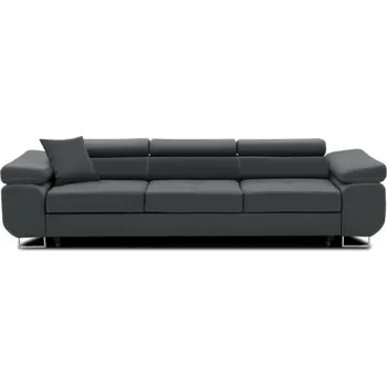 Sedací souprava Třímístná rozkládací sedačka RIGATTO tmavě šedá