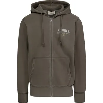 Pánské oblečení PitBull West Coast - pánská KPZ mikina SANTA MUERTE washed olivová 2XL