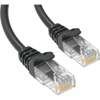 Síťový kabel Conexpro patch kabel UTP, CAT6, 0.25m, černý PC6U-025BK