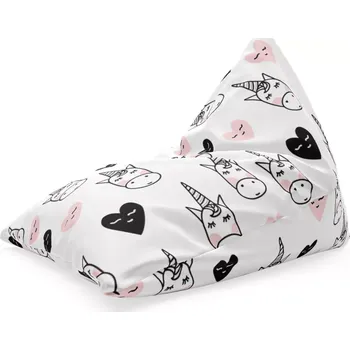 Sedací pytel Sablio Sedací vak Triangl Hlava jednorožce: 120 x 100 x 100 cm