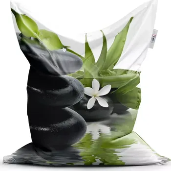 Sedací pytel Sablio Sedací vak Classic Květ s kameny - 150x100 cm