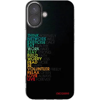 Pouzdro na mobilní telefon Picasee silikonový průhledný obal pro Apple iPhone 16 Plus - Motto života